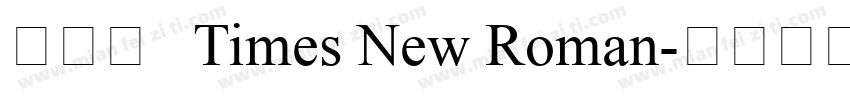 衬线体   Times New Roman字体转换